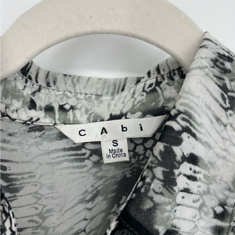 Cabipython Snake Print Sheer Buttontop Chiffon Wo… - image 5